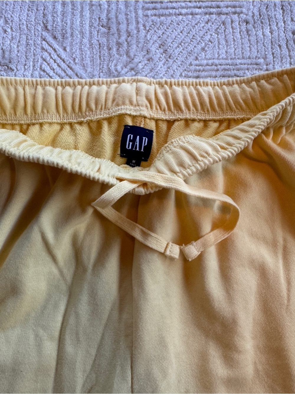 NWT GAP VintageSoft French Terry Wide Leg Sweatpants Yellow M Tall - Picture 7 of 13